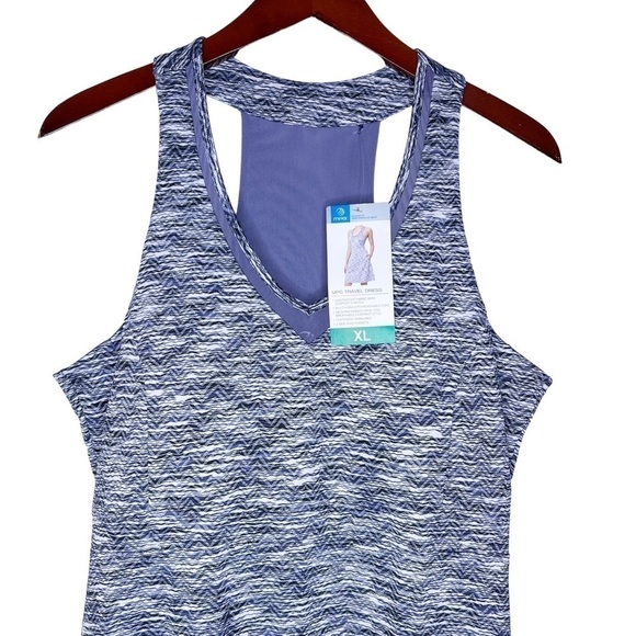 MPG MONDETTO Performance Gear Racer Back Travel Dress Size XL Purple Grey Combo - Picture 5 of 16